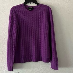 {Lauren Ralph Lauren} Purple Cashmere Sweater